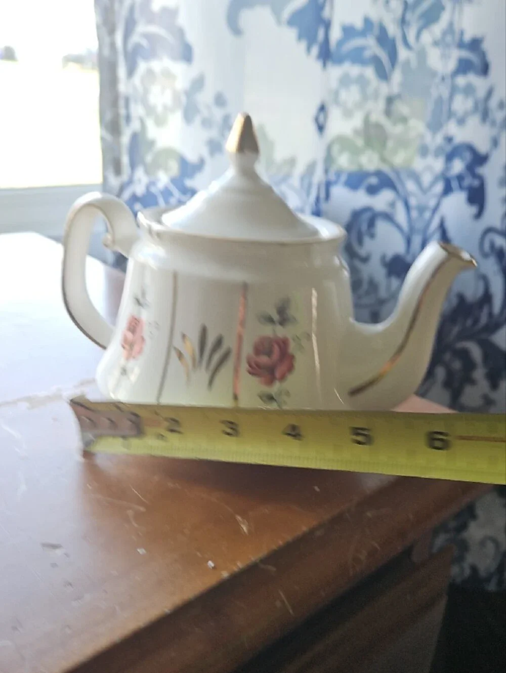 Price Kenisington Oporto Cream Porcelain Teapot with Pink Rose Motif